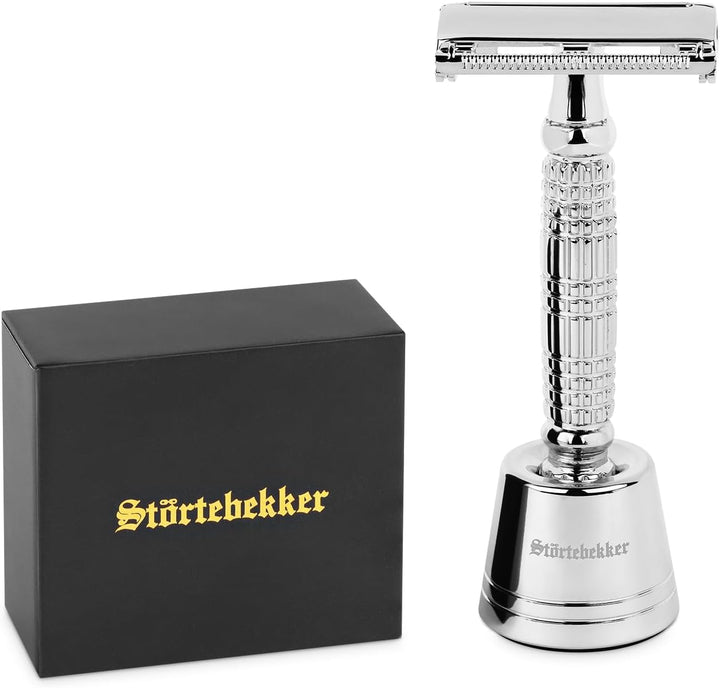 Störtebekker® Premium Rasierständer 'Hamburg' aus Edelstahl in Silber - geeignet für (Störtebekker®)
