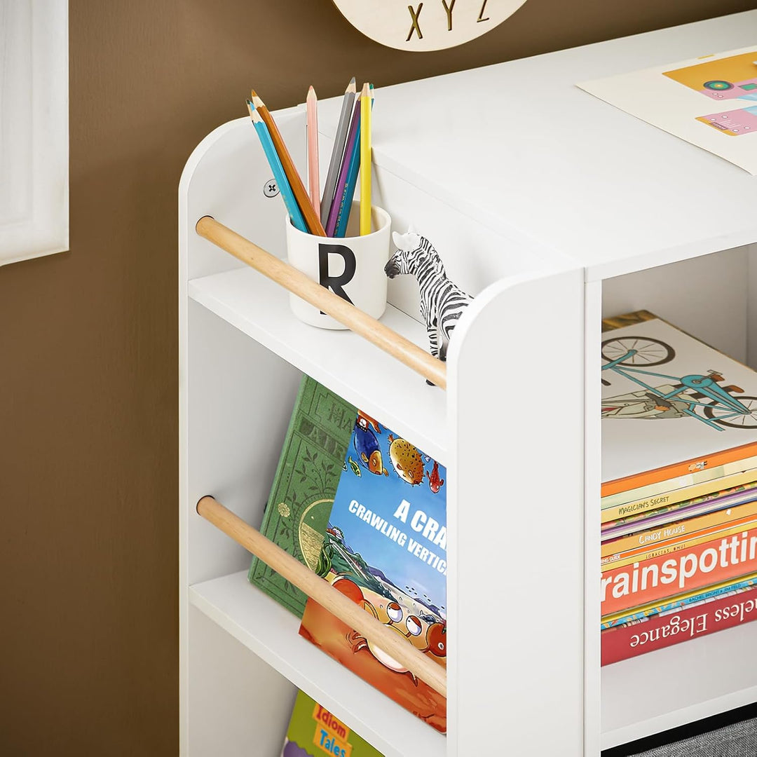 SoBuy KMB85-W Kinderregal Bücherregal Kinderzimmer Regal Aufbewahrungsregal für Kinder Kinderzimmer