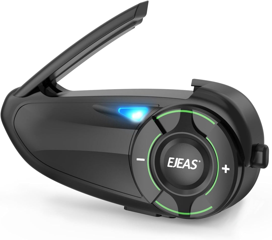 EJEAS Q8 Mesh Motorrad Bluetooth Headset, Helm Intercom für bis zu 6 Motorradfahrer Kommunikationssy