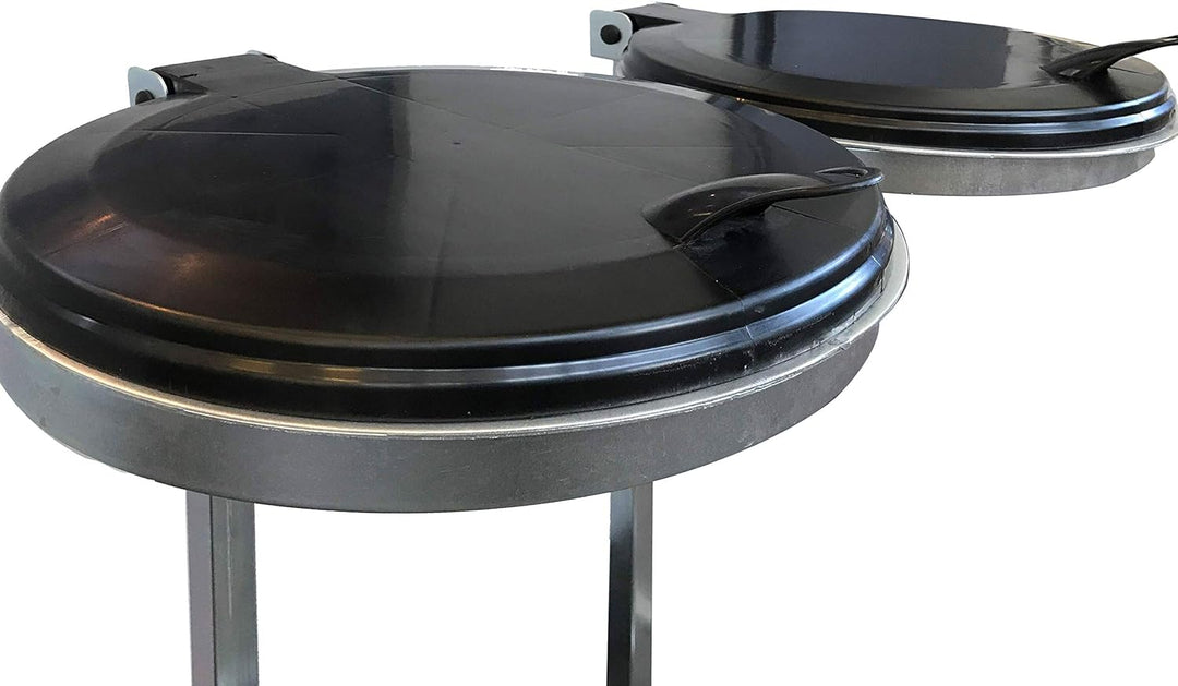 QUICK STAR Doppel Müllsackständer verzinkt mit 4 Rollen 120 Liter Ständer Müllbeutelhalter Müllsackh