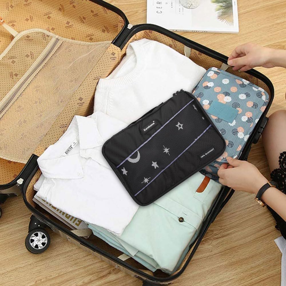Eurohome Tragbares Verdunkelungsrollo mit Saugnäpfen verstellbar und leicht Ohne Bohren für Kinderzi
