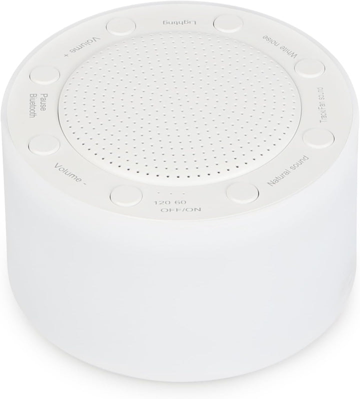 White Noise Machine, Tragbare Baby-Einschlafhilfe, Einschlafhilfe mit 14 Geräuschen, Tragbare Blueto