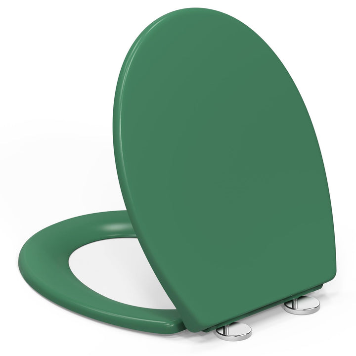 YEAUPE PRO Toilettendeckel mit Absenkautomatik, WC Sitz O Form mit Soft-Close, Grün Klodeckel mit Qu