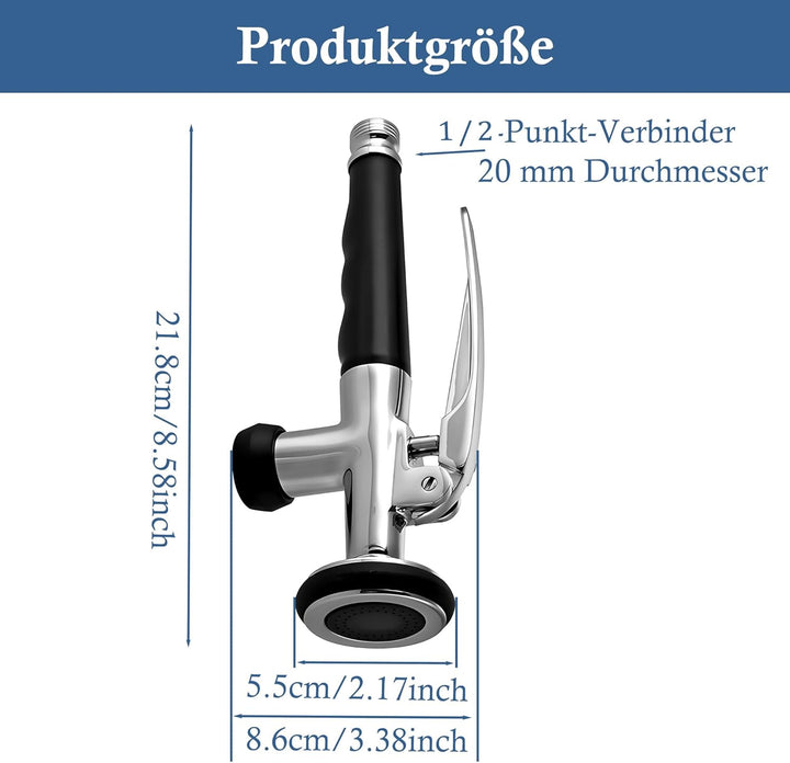 aleawol Profi Gastro Handbrause, Messing Spülbrause Gastro Ersatzkopf Premium Geschirrbrause Gastro