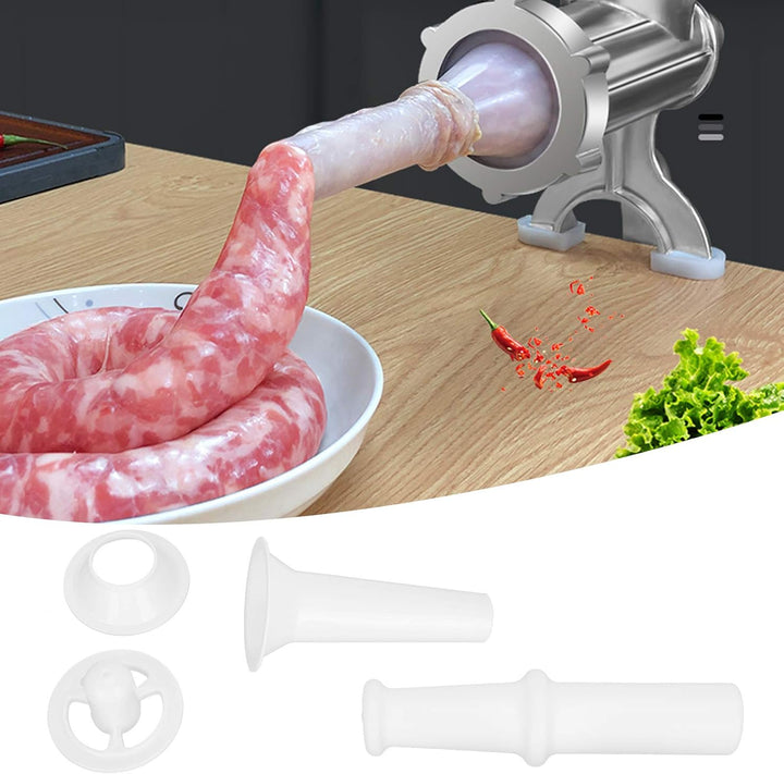 Fleischwolf-Tamper-Kits,Lebensmittelschieber + Wurstfülldüse + Kubbe-Aufsatz-Schieber-Metzger-Set Fl