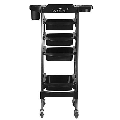 Activeshop Friseurwagen Arbeitswagen Rollwagen FX11-2 Schwarz