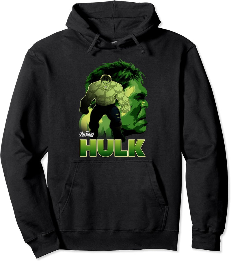 Marvel Infinity War Hulk Big Head Profile Pullover Hoodie
