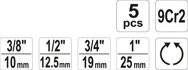 Rohrgewindeschneider Set 5-tlg, Gewindeschneidkluppen Wasserrohr Gewindeschneider mit 4 Schneidköpfe