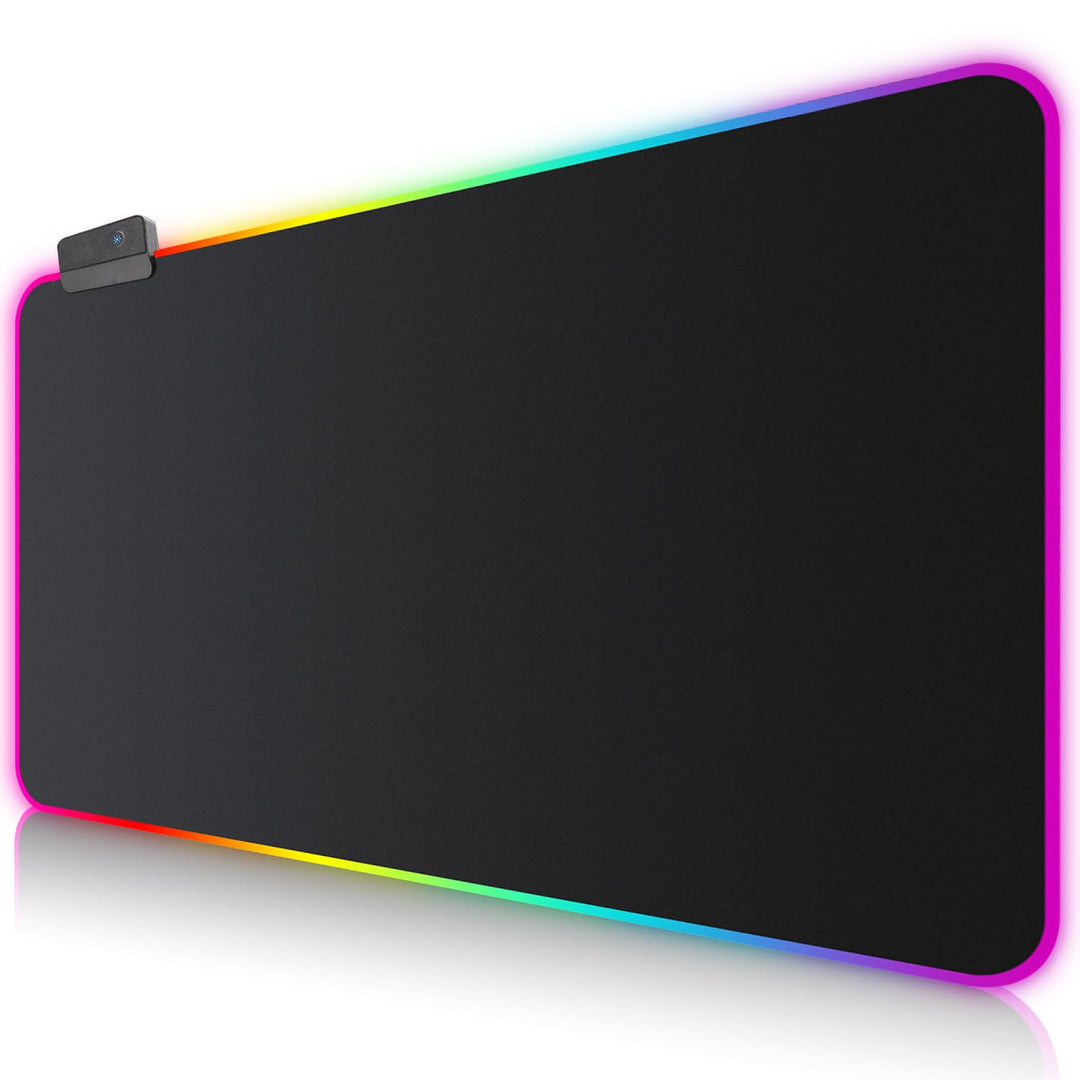Gaming Mauspad RGB Mousepad 900x400mm XXL Extra Gross mit 14 Beleuchtungs Modi 7 LED Farben Wasserdi