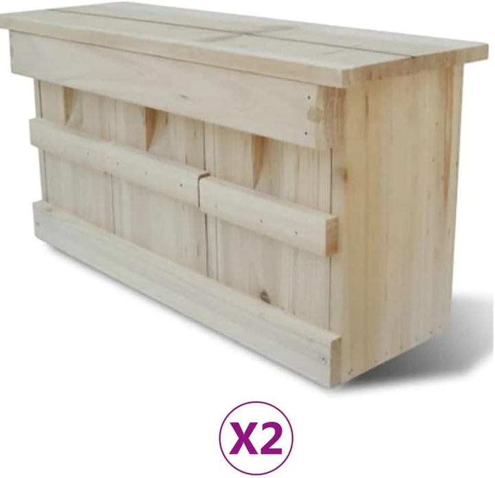 vidaXL 2X Holz Spatzenhaus Kolonienbrüter Spatzenvilla Nistkasten für Sperling, 2