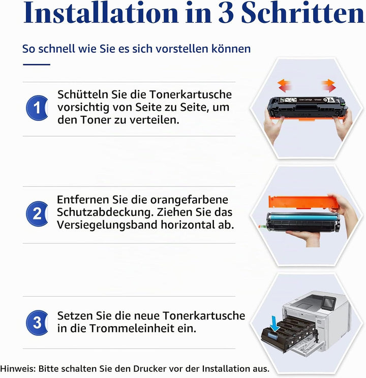 STAROVER Kompatible Tonerkartusche Ersatz für HP 201A 201X CF400A CF400X für HP Color Laserjet Pro M