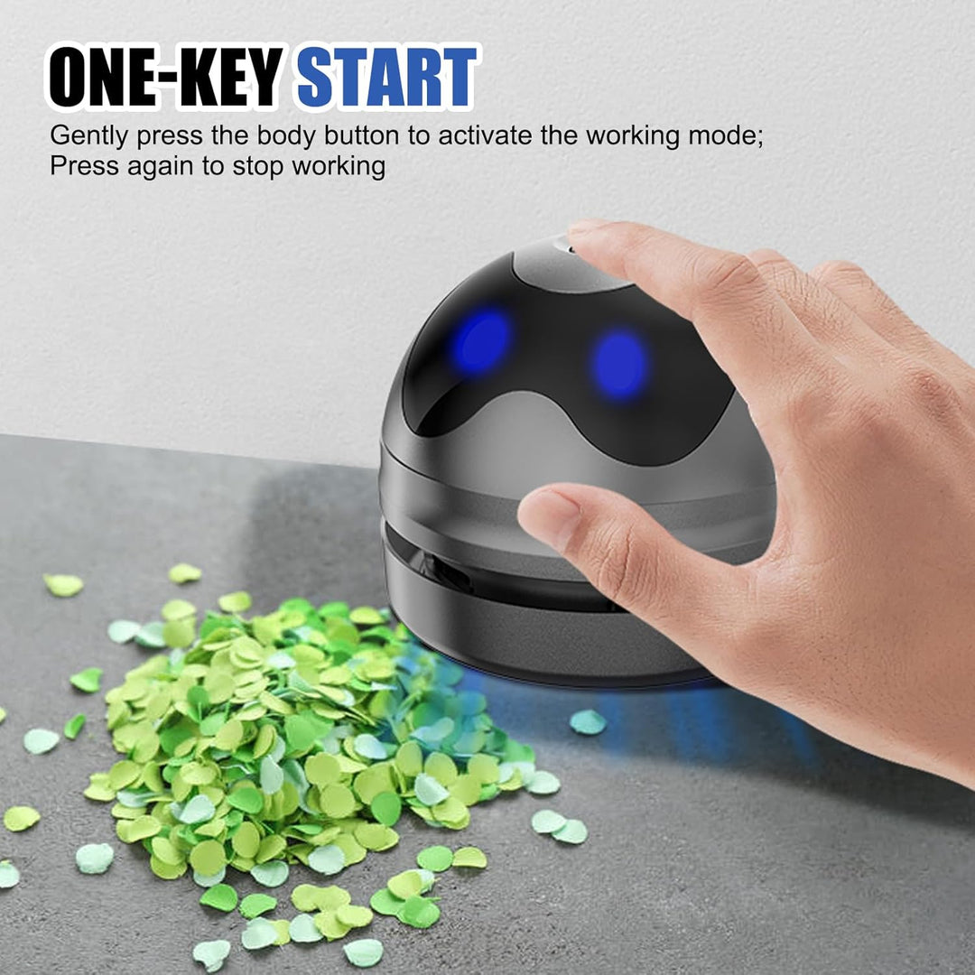 SUNOYA Mini Tischsauger, Tragbar USB Wiederaufladbar Tischstaubsauger, Klein Handstaubsauger, Mini S