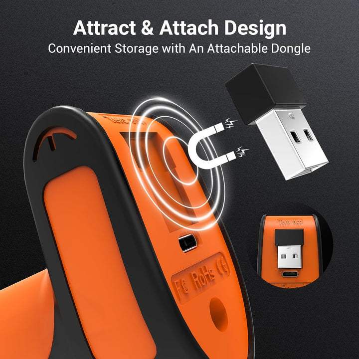Tera Pro 3 in 1 Barcodescanner Kabellos QR 2D 1D Bluetooth Wireless 2,4G & Kabelgebunden USB-C Indus