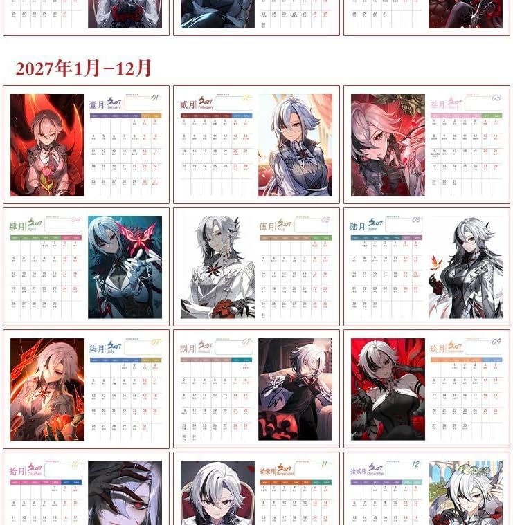 2026-2027 Genshin Adventskalender Arlecchino Biennale Tischkalender Kalender, Arlecchino Kalender 20