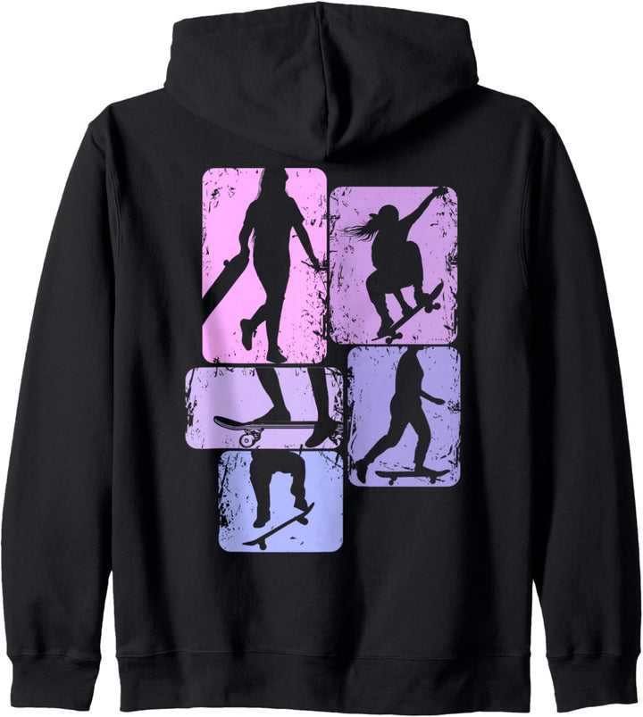 Skateboard Mädchen Skater Girl Skateboard Kinder Kapuzenjacke