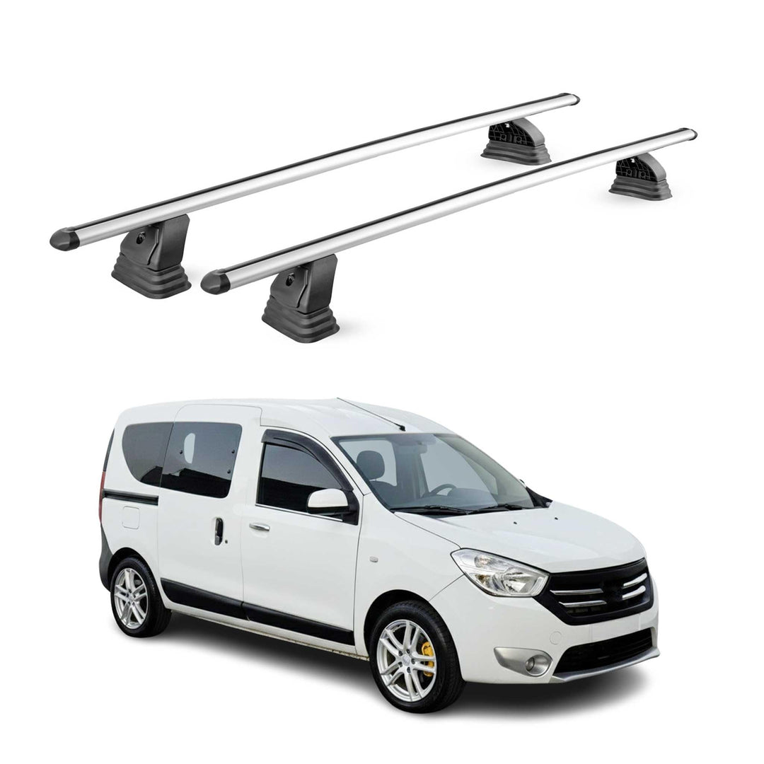 OMAC Aluminium Dachträger Querträger für Dacia Dokker 2012-2021 – TÜV/DIN 75302:2019 – Abschliessbar