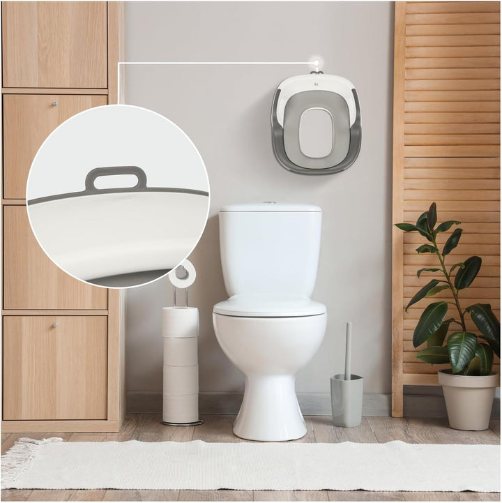 hauck Toilet Baby Seat, Grau - Universeller Toilettensitz für Kinder ab 18 Monaten, Einfache Befesti