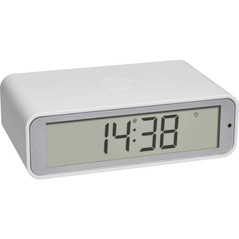 TFA Dostmann Funk-Wecker Twist, 60.2560.02, einstellbare Snooze-Dauer, umdrehbares Display, modern,