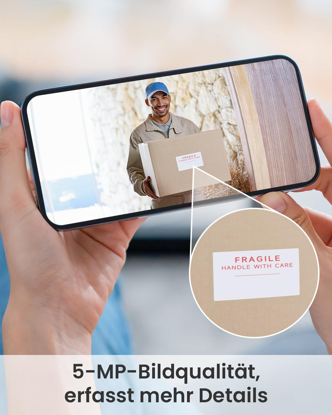 ieGeek 5MP 2,5K WLAN Video Türklingel mit Kamera (2026), 166° Weitwinkel Funkklingel mit Kamera, Sic