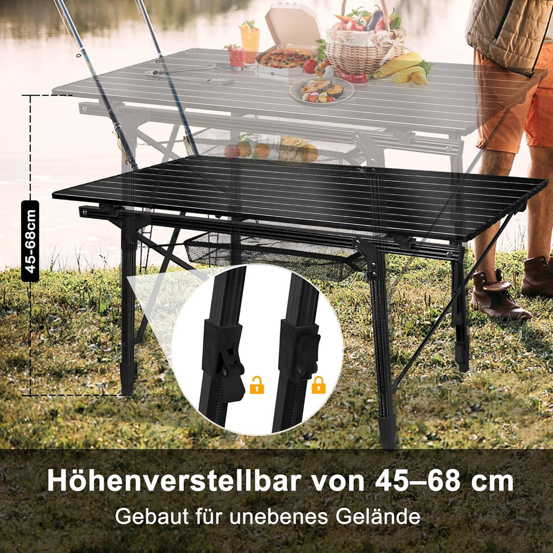 XMTECH Alu Campingtisch Klappbar Camping Tisch Camping Klapptisch Falttisch Picknicktisch Reisetisch