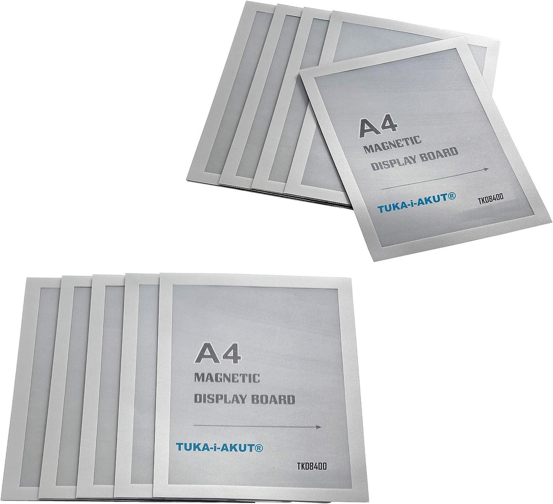 TUKA-i-AKUT 10st. A4 Info-Rahmen Selbstklebend mit Magnetverschluss, Einstecktasche Infotasche Blatt