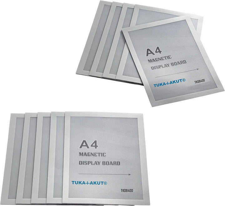 TUKA-i-AKUT 10st. A4 Info-Rahmen Selbstklebend mit Magnetverschluss, Einstecktasche Infotasche Blatt