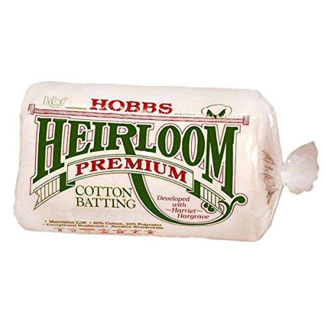 Hobbs 90 x 108-Inch Queen Heirloom Premium Cotton Batting, White by Hobbs Sortiert, Sortiert