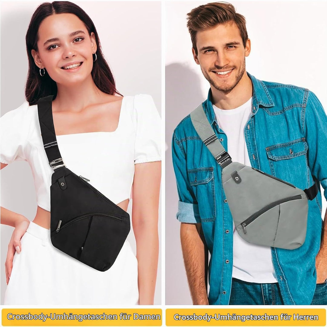 OSOCE Umhängetaschen Herren Wasserfeste Mini Bauchtasche Mehrere Taschen Schultertasche Anti-Diebsta