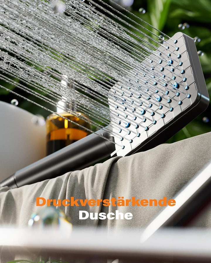 Cobbe Duschkopf mit Filter, Hochdruck-Handbrause mit 20-Schicht-Filtration, 7 Strahlarten, quadratis