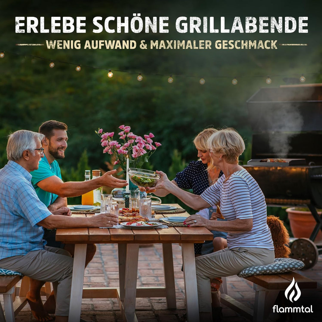 Grillplatte aus 4mm rostfreiem Edelstahl [40 x 30cm] - Plancha mit Grillspachtel Set & Burgerpapier