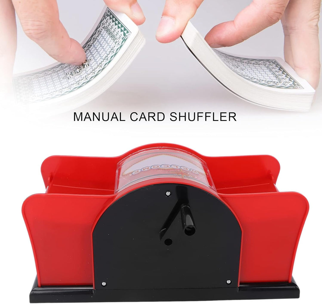Ejoyous Kartenmischmaschine Manuell mit Kurbel, Mischmaschine Karten Poker Mischmaschine für die Per