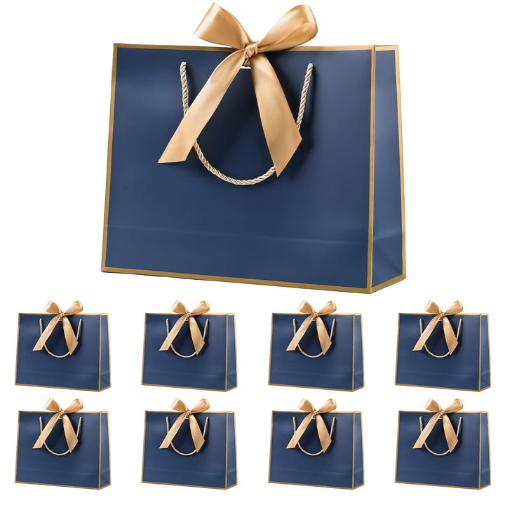 Geschenktüte mit Schleife,Geschenktüte Weiss,Geschenktaschen für Geburtstag, Hochzeit, Festivalfeier