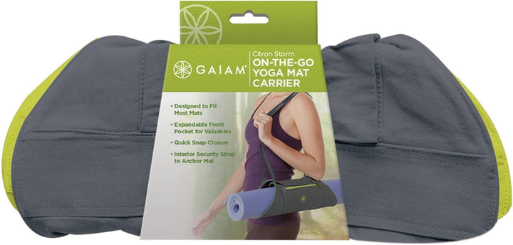 Gaiam Tragetasche für Yogamatten für unterwegs Citron Storm, Citron Storm