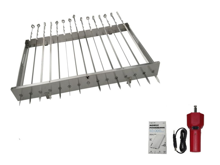 Neu walexo Spiessdreher (universell), incl. 15 Edelstahlspiesse mit verschiedenen Motoren (mit 5V US