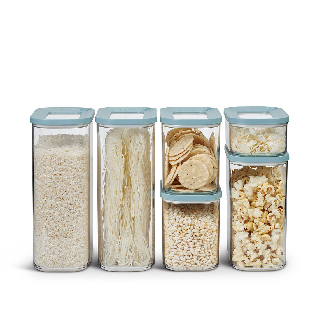 Mepal – Vorratsdosen Set Modula 6-teilig Nordic green – 2 x 2000ml, 2 x 100 ml, 1 x 1500ml & 1 x 425