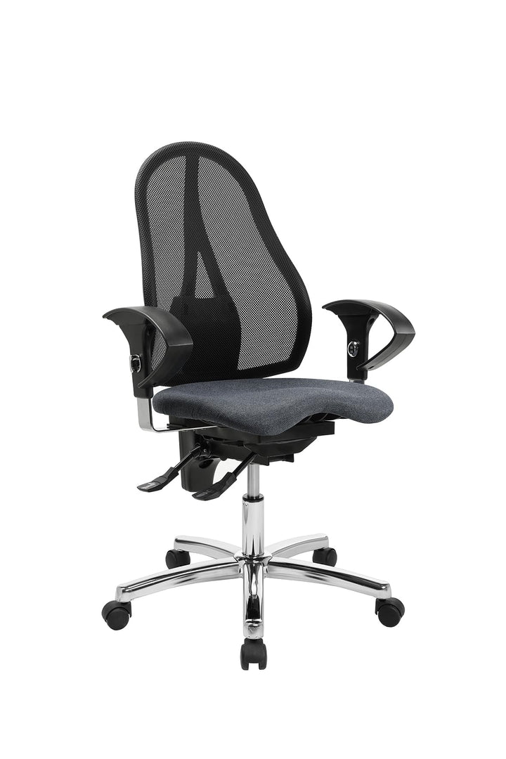 TOPSTAR Sitness 15 ergonomischer Bürostuhl mit bewegter Sitzfläche Schreibtischstuhl mit Armlehnen a