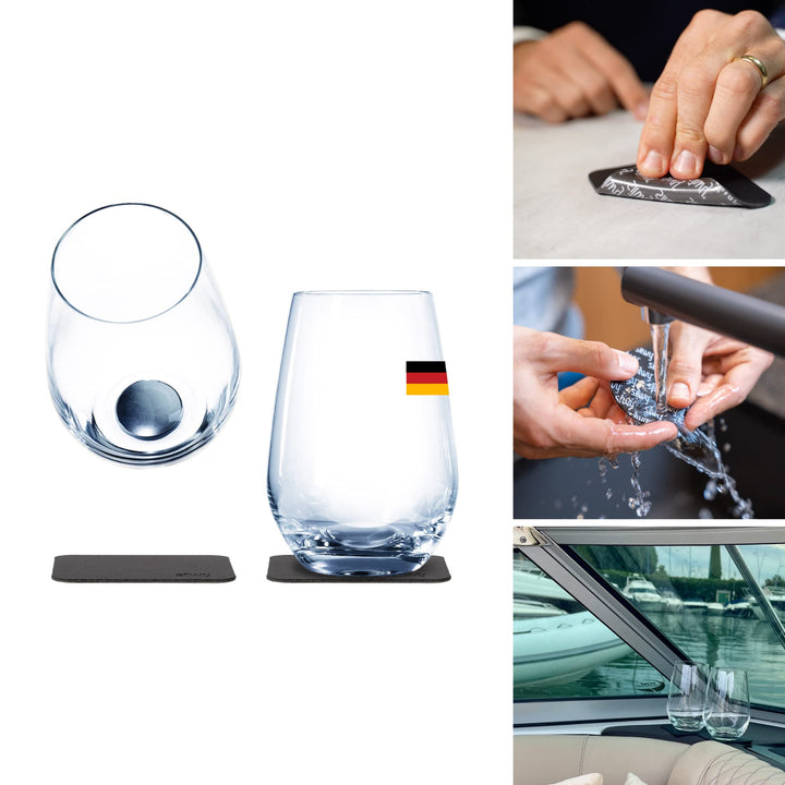 silwy® Magnetgläser, feine Kristallgläser mit perfekt integrierten Magneten und metallischen Nano-Ge