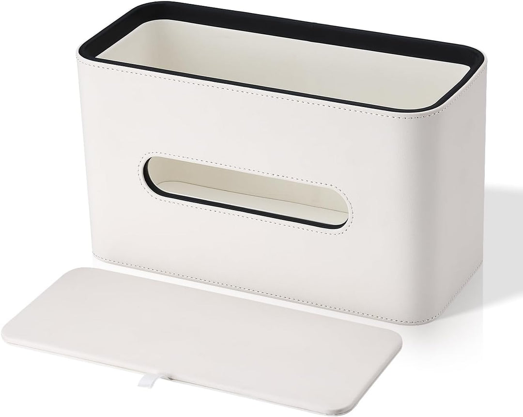 GORESE Taschentuchbox,Leder Rechteckige Kosmetiktücherbox Papiertaschentuchhalter Taschentuchspender