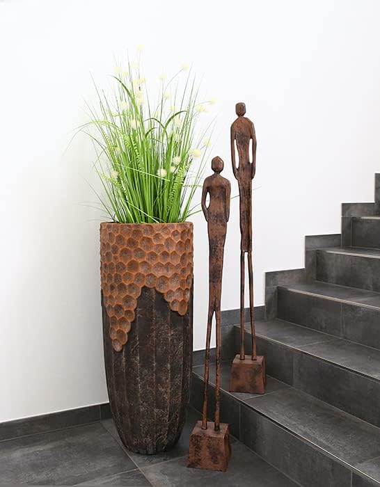 Casablanca Deko Skulptur Figur XXL - Augusta Aluminium braun Antikfinish Männerkörper auf Basis H: 1