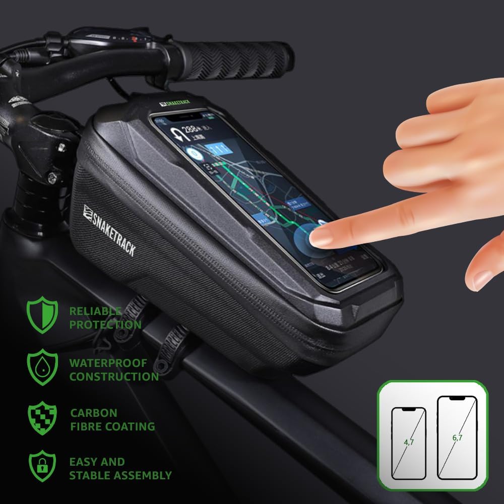 FOREVER Handyhalterung Fahrrad Wasserdicht - Fahrradtasche Rahmen mit Smartphone Fahrrad Handyhalter