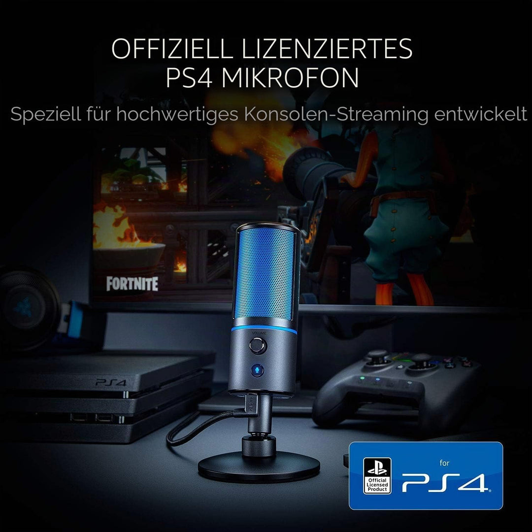 Razer Seiren X für Playstation - USB Kondensator-Mikrofon für Streaming auf der PS4 und PS5 (Kompakt