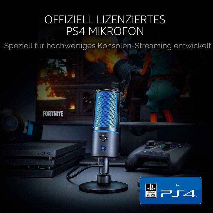 Razer Seiren X für Playstation - USB Kondensator-Mikrofon für Streaming auf der PS4 und PS5 (Kompakt