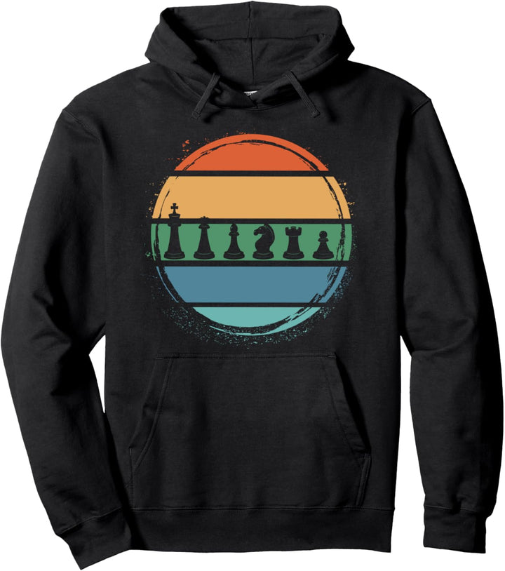 Vintage Schach Retro Schachmatt Schachfigur Taktisches Spiel Pullover Hoodie