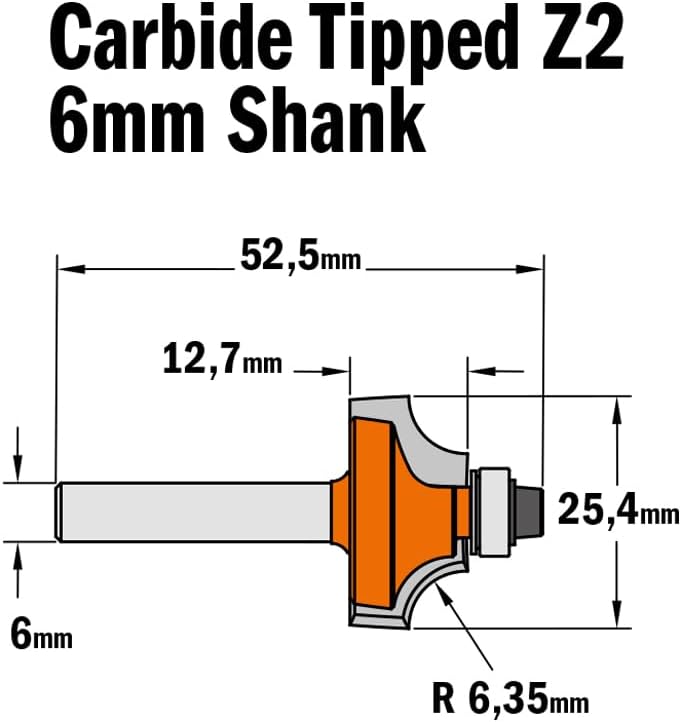 CMT Orange Tools 739.254.11 – Erdbeere R. Concavo mit rodam. HM S 6 D 25.4 R 6.4