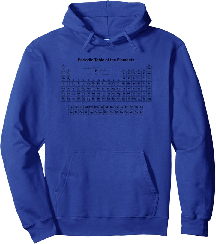 Periodic Table Of Elements Chemistry Chart Pullover Hoodie