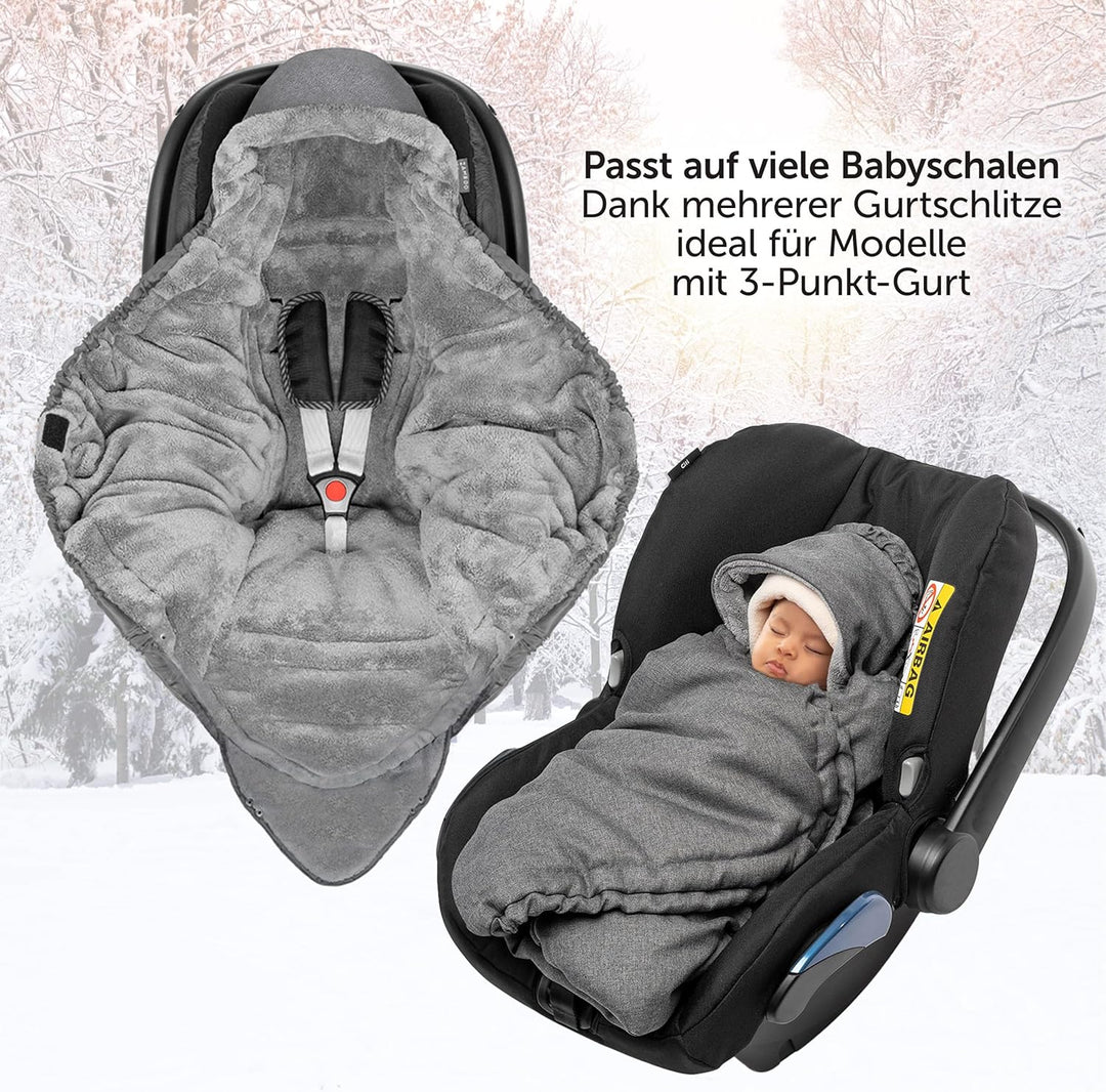 Zamboo Einschlagdecke für Babyschale und Kinderwagen - praktische Alternative zum Baby Winter-Fusssa