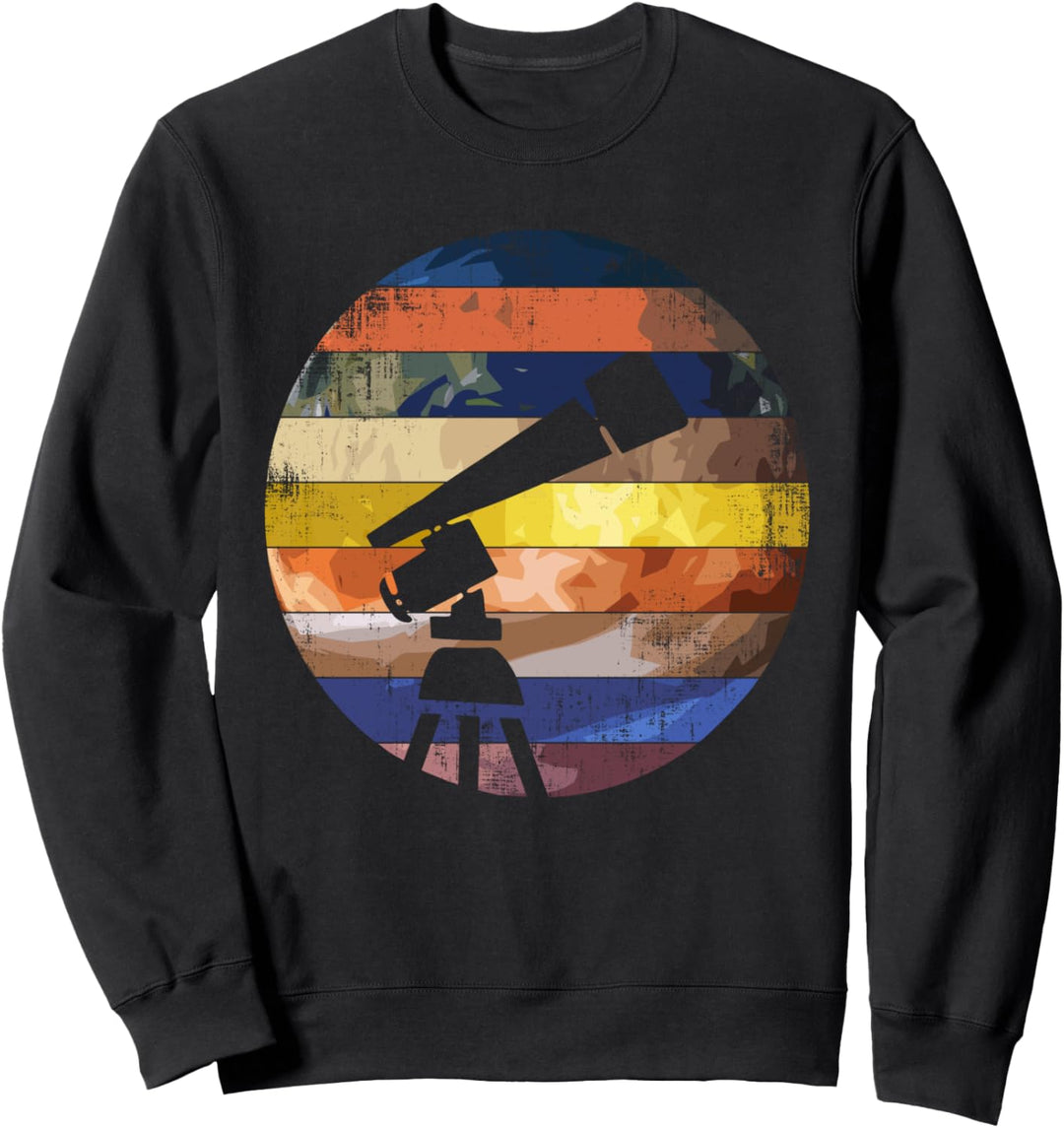 Teleskop Planeten Sonnensystem Kosmologie Astronomie Space Sweatshirt