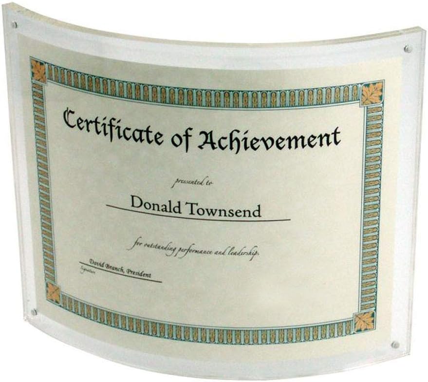 Acryl klar bilderrahmen für 21.6x27.9cm Fotos, magnet verschlüsse, gebogenen platten, doppel- einsei