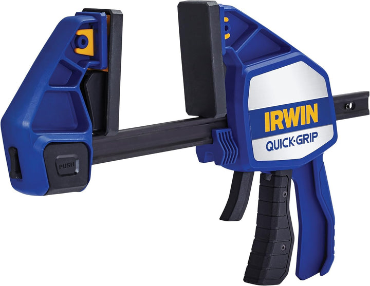 Irwin 10505942 XP Einhand-Zwinge 150 mm, extrem Haltekraft 250 kg, Spreizfunktion