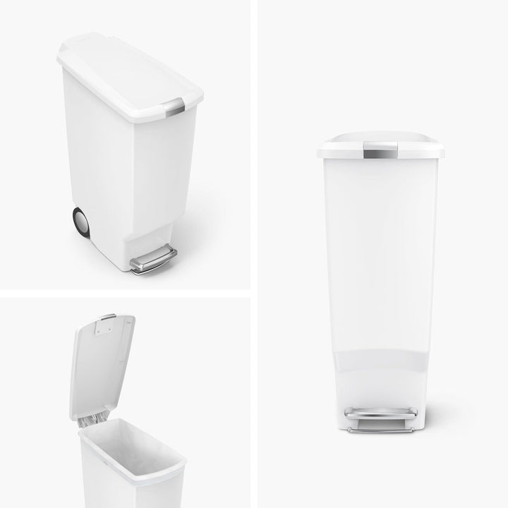 simplehuman CW1362 40 Liter, schmaler Treteimer, Mülleimer Küche, Abfalleimer, Mülltrennsystem, Müll